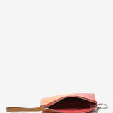 Coral-toned leather purse