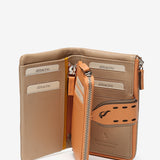 Medium orange leather wallet