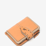 Small orange leather wallet