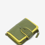 Small green leather wallet