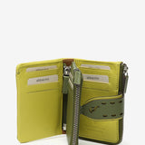 Small green leather wallet