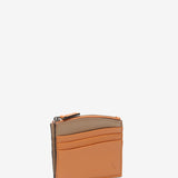 Orange leather card holder