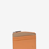 Orange leather card holder