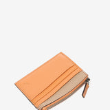 Orange leather card holder