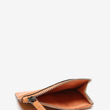 Orange leather card holder