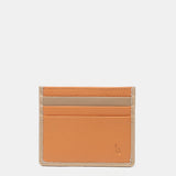 Tarjetero en piel naranja