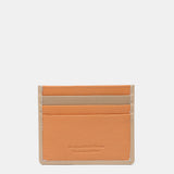 Tarjetero en piel naranja