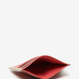 Coral leather card holder