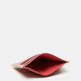 Porta carte in pelle corallo