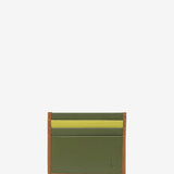 Green leather card holder