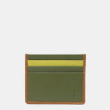 Porta carte in pelle verde