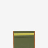 Green leather card holder