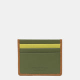 Porta carte in pelle verde