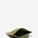 Green leather card holder