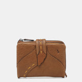 Cartera pequeña en piel cognac