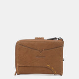 Cartera pequeña en piel cognac