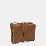 Cartera pequeña en piel cognac