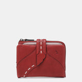 Small red leather wallet