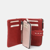 Small red leather wallet