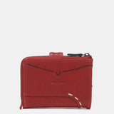 Small red leather wallet