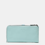 Large wallet in blue two-tone leather