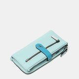 Large wallet in blue two-tone leather