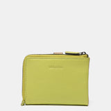 Cartera pequeña en piel bicolor verde