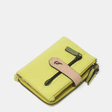 Cartera pequeña en piel bicolor verde