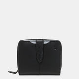 Small black leather wallet