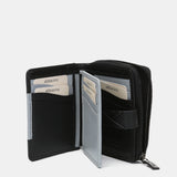 Small black leather wallet