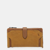 Cartera grande en piel ámbar