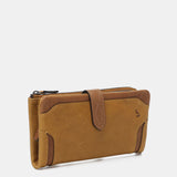 Cartera grande en piel ámbar