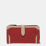 Large red leather wallet