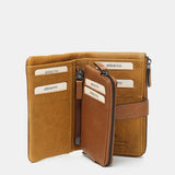 Cartera mediana en piel ámbar