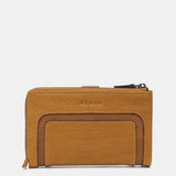 Cartera mediana en piel ámbar