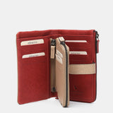 Medium red leather wallet