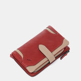 Medium red leather wallet
