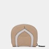 Monedero en piel camel