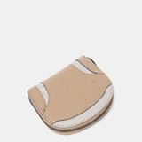 Monedero en piel camel