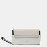 Large wallet in white leather