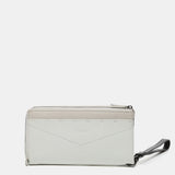 Large wallet in white leather