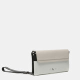 Large wallet in white leather