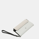 Large wallet in white leather