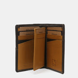 Cartera de hombre de piel con protección RFID en marrón