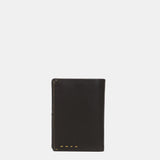 Cartera de hombre de piel con protección RFID en marrón