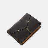 Cartera de hombre de piel con protección RFID en marrón