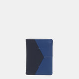Portafoglio da uomo in pelle con protezione RFID in blu