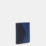 Portafoglio da uomo in pelle con protezione RFID in blu