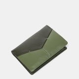 Portafoglio da uomo in pelle con protezione RFID in verde