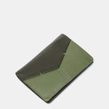 Small leather men's wallet with RFID protection in green